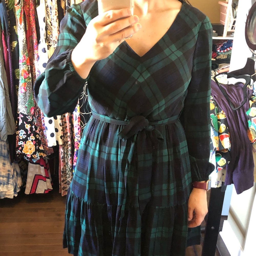 J. Crew plaid winter dress